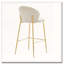 Tabouret de bar rembourré à structure métallique