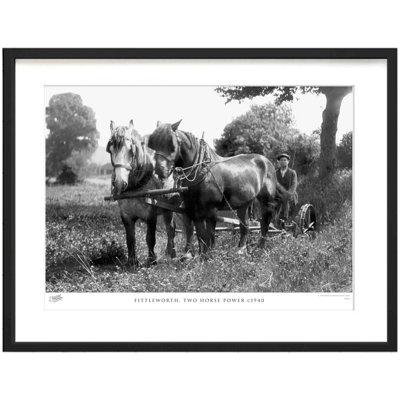 Fittleworth, Two Horse Power C1940 1 Piece Single Picture Frame Wall Art
