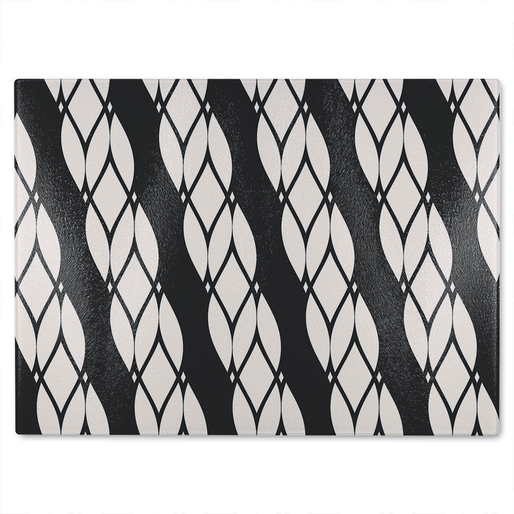 Geometric Rope Pattern Glass Chopping Board