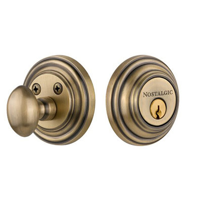Nostalgic Warehouse Classic Rosette Single Cylinder Deadbolt
