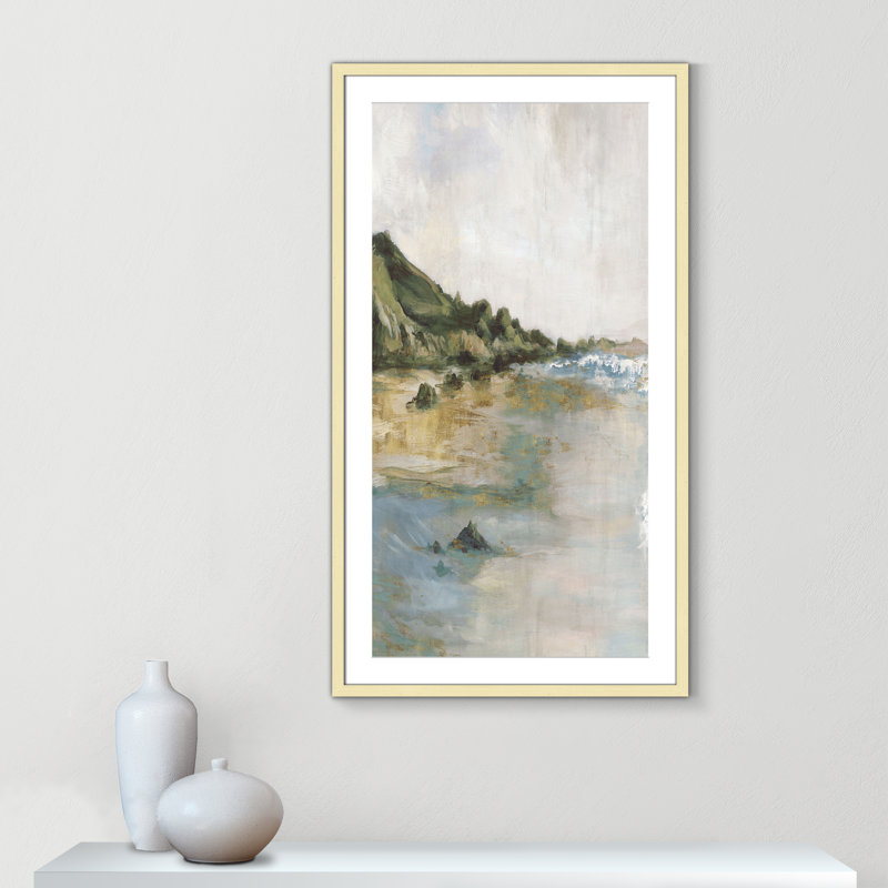 Impression «Tide’s Edge» par Casa Fine Arts, H 41,5 po x l 23,5 po x P 1,25 po, Reproduction encadrée avec passe-partout