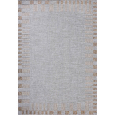 Tapis intérieur / extérieur argent / naturel Amber Lewis x Loloi