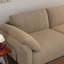 Canapé droit en chenille lavable Mid-Century