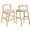 Chaises de salle à manger d'intérieur en bois d'hévéa, ensemble de 2-1994630995