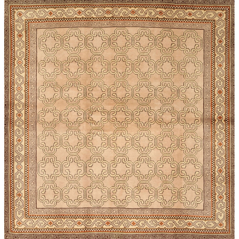 Tapis beige/brun traditionnel light Fernbush, Rectangle 4 pi x 6 pi