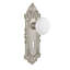 Victorian Plate with Decorative Keyhole and White Porcelain Door Knob-954956423