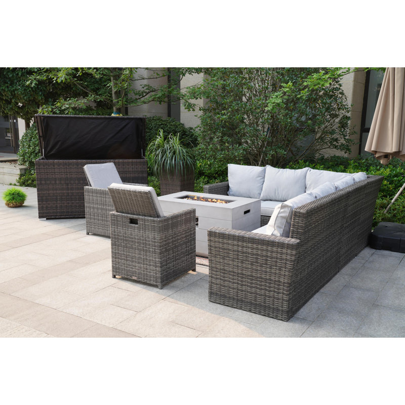 7 - Person Patio Conversation Set with Cushions