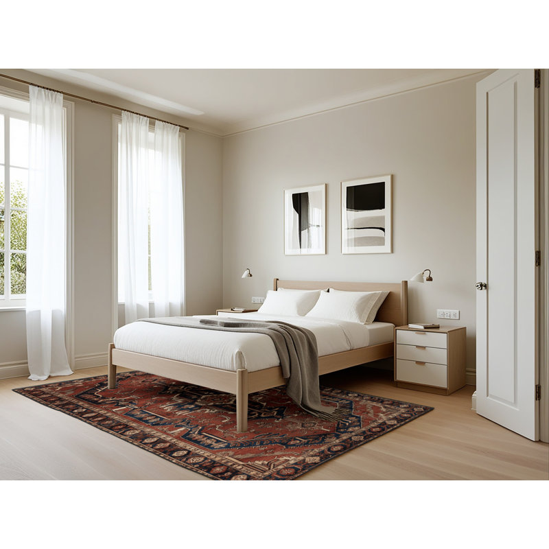 Tapis brun lavable à la machine, Rectangle 5 pi x 7 pi
