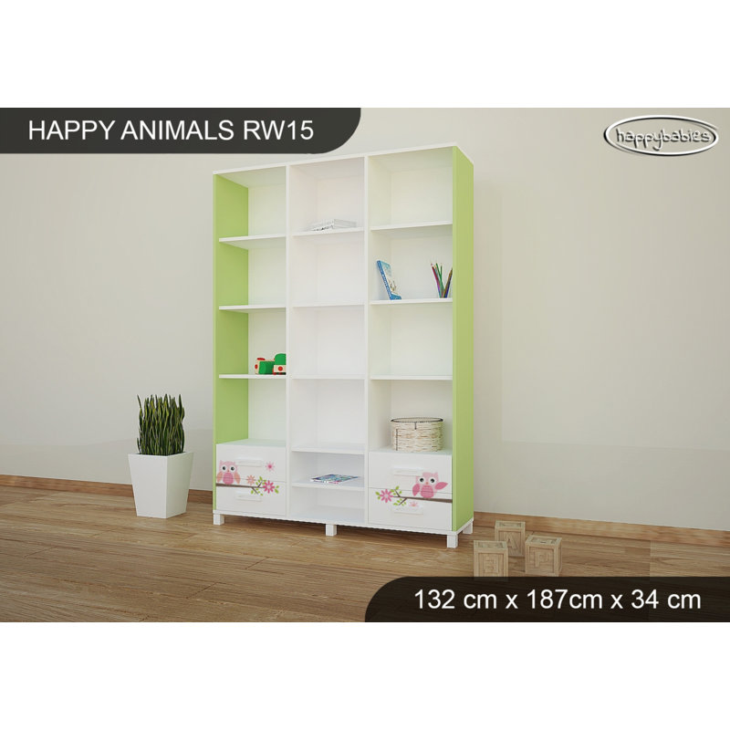 187cm H X 132cm W Kids Bookcase, Green