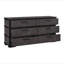 Mobilier de chambre à coucher à 2 tiroirs et 2 tiroirs à finition bicolore brun et noir