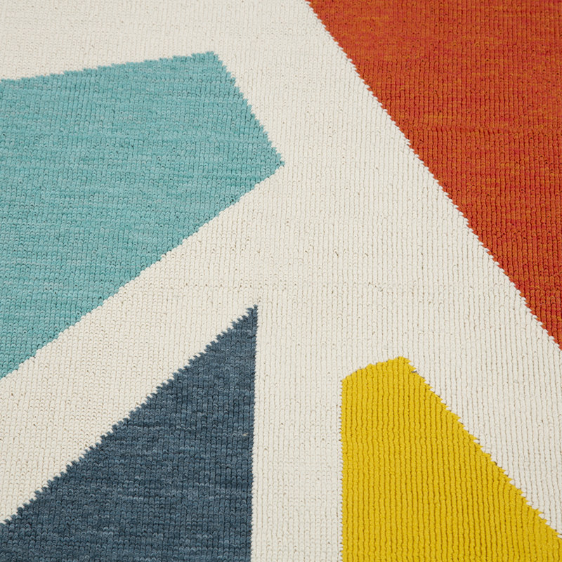 Mapa Modern Abstract Geometric Indoor/Outdoor Performance Area Rug, Rectangle 8' x 9'9"