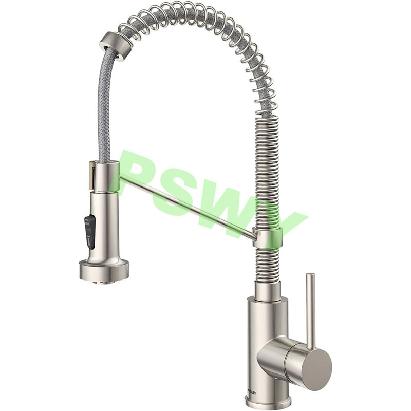 Robinet de cuisine à poignée simple en acier inoxydable