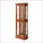 Cabinets, Walnut Brown Curio with Adjustable Shelves, Internal Lighting, Mirrored Back | 23.75W x 11.75D x 70H | Traditional | Living Room-753090876