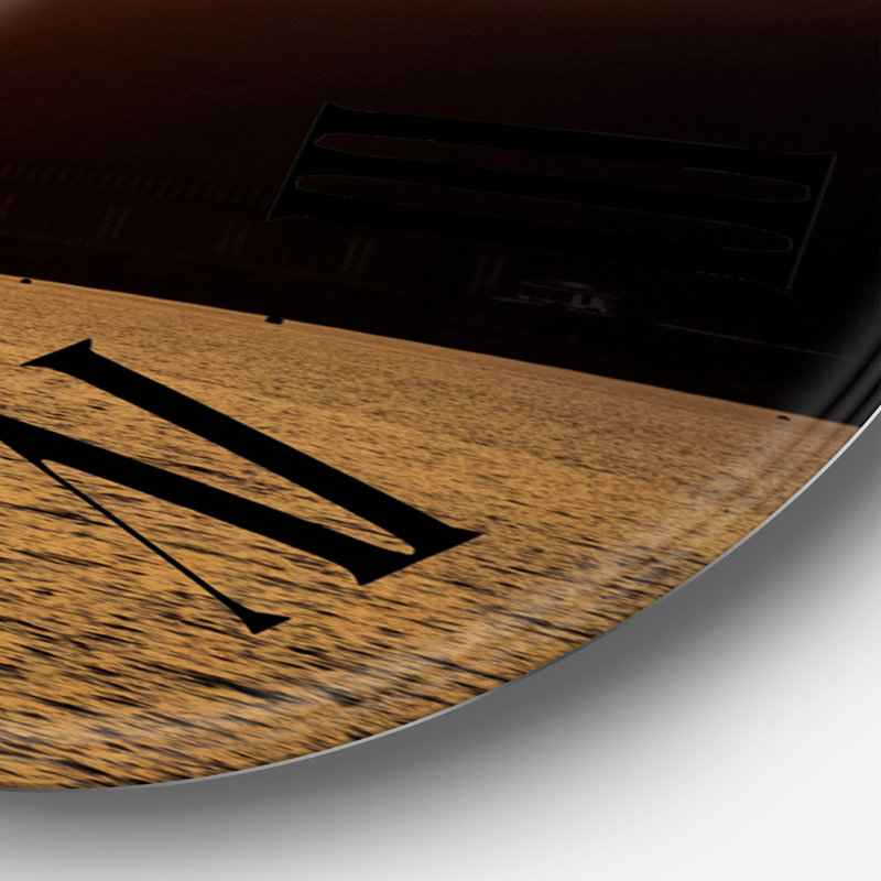 Coucher de soleil sur le lac Mount Horizon - Horloge murale traditionnelle, Grand