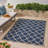 Navy Rectangle Polypropylene 5'3" X 7'6" Rug