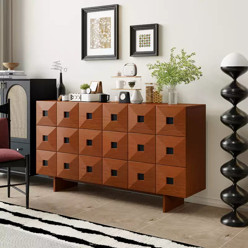 Buffet de salon New Style, H 33,46 po x l 47,24 po x P 15,75 po, Brun