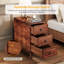 Soichi solid wood 3 - drawer end table set-1166870720