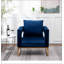 Fauteuil d'appoint rembourré Lenola, bleu-1409263583