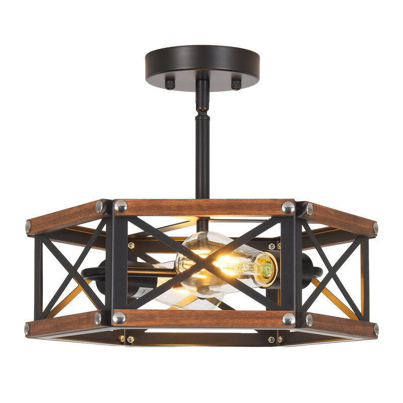 2 - Light Dimmable Semi Flush Mount