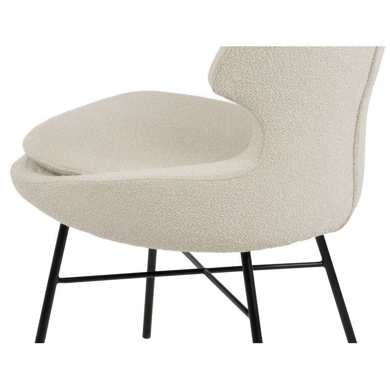 Chaise d'appoint Patara Cross, Blanc cassé