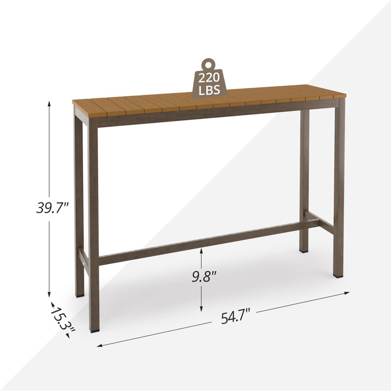 Table de bar Seto, Sable, H 39,7 po x l 54,7 po x P 15,3 po