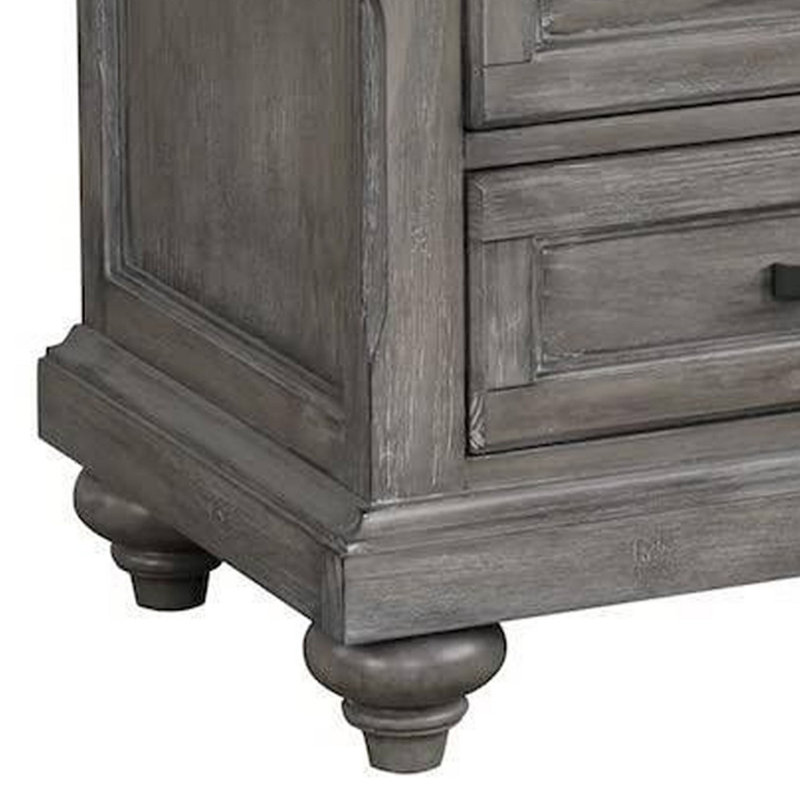 Table de chevet en bois 29 po avec 3 tiroirs Carneshia