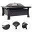 Labonte Square Steel Charcoal Smokeless Fire Pit