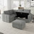 Aubade L-Shape Sectional Sofa Storage Couch With Removable Ottomans-497180724