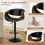 Upholstered Adjustable Height Counter Stool with Solid Wood Frame