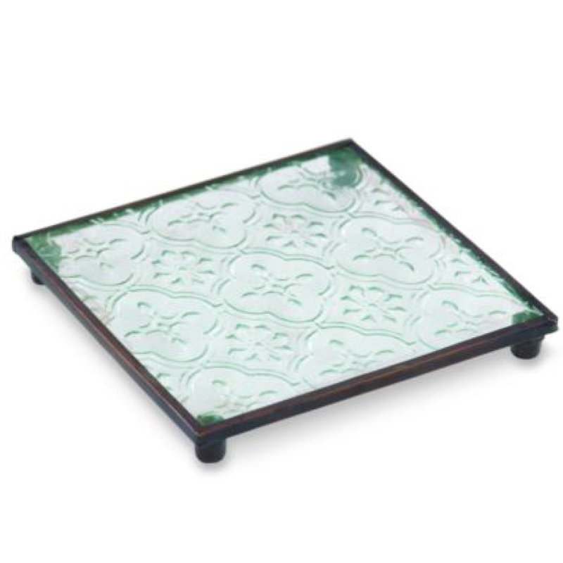 Ensemble 4 pièces d'assiettes de table en verre