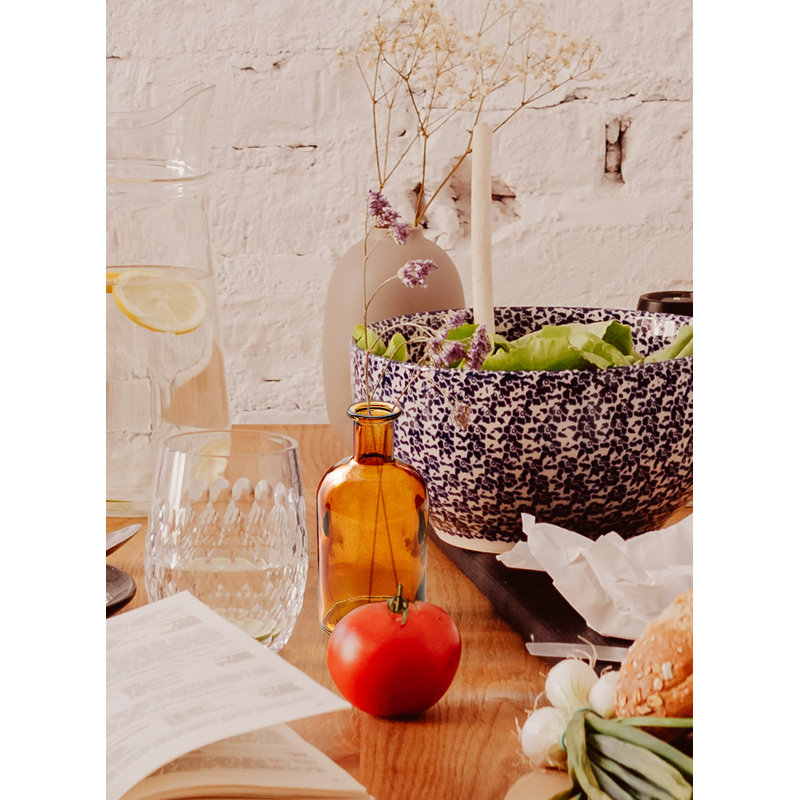 Veatch Glass Table Vase, Amber