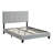 Upholstered Platm Bed Frame With Tufted Headboard