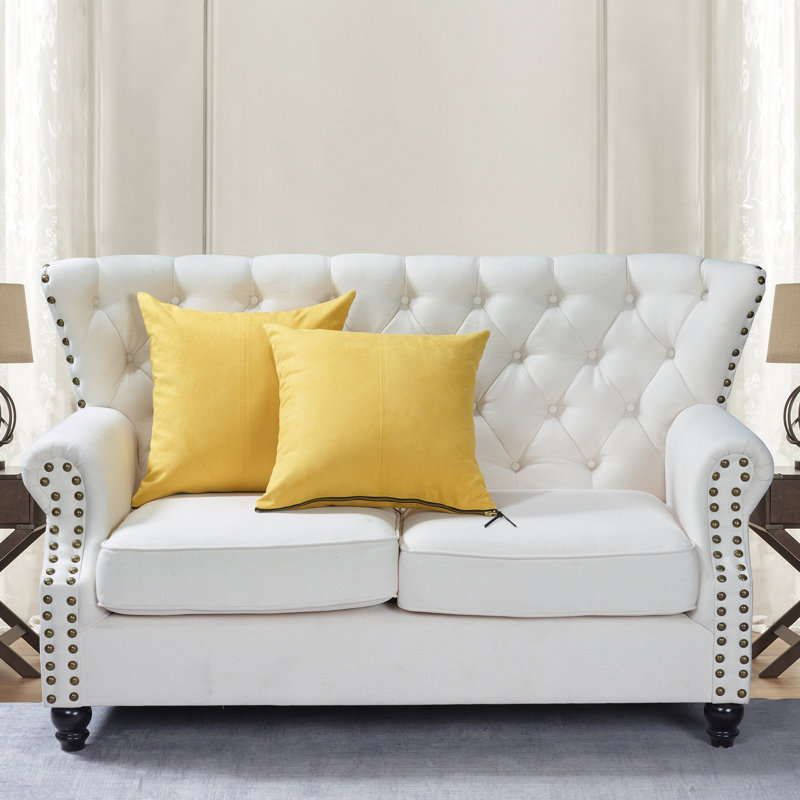 Housse de coussin carré, Cari citron
