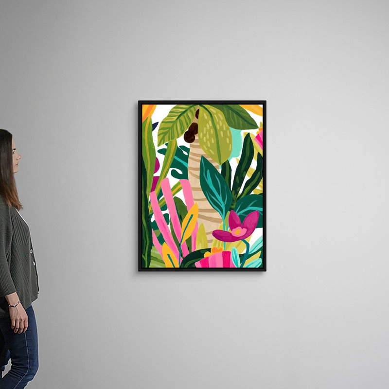«Island Thicket IV», art mural sur toile, Toile avec cadre noir, H 40 po x l 30 po x P 1,75 po