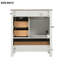Ensemble de meuble-lavabo blanc 30 po avec lavabo, armoire de rangement avec porte à fermeture en douceur, 3 tiroirs à fermeture en douceur et plateau amovible, structure en bois massif