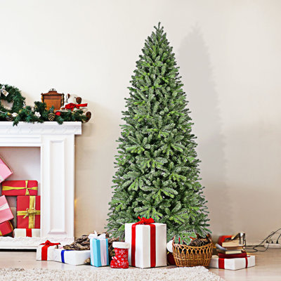 8FT Pre-Lit Slim Christmas Tree