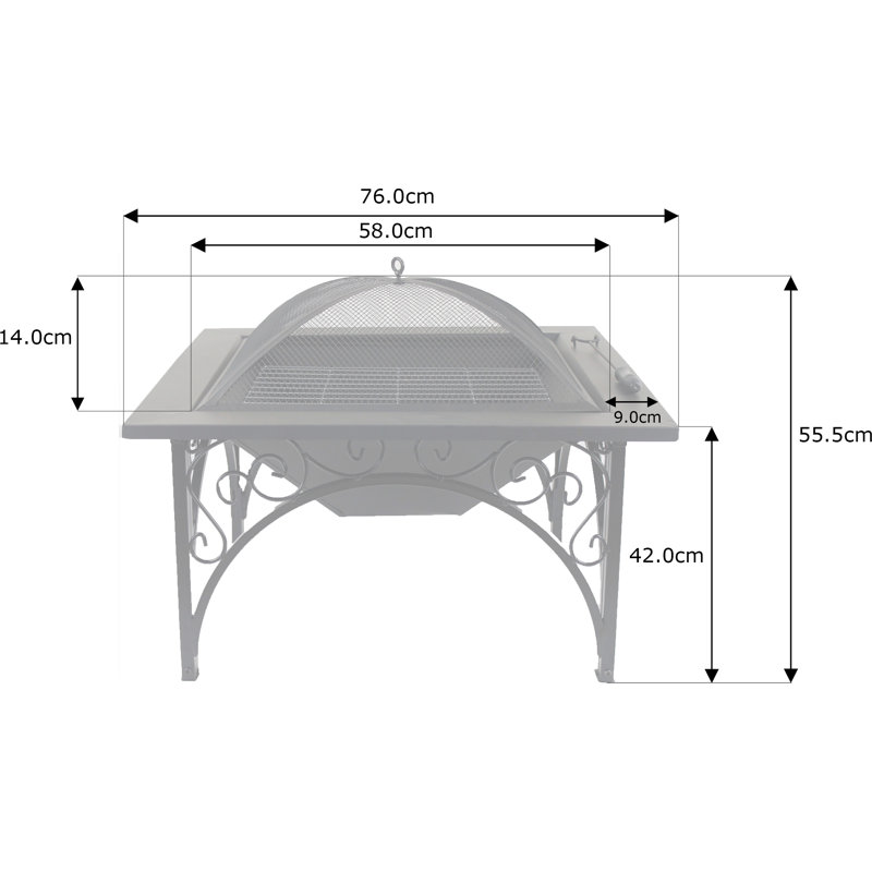 Mccaw Square Steel Fire Pit