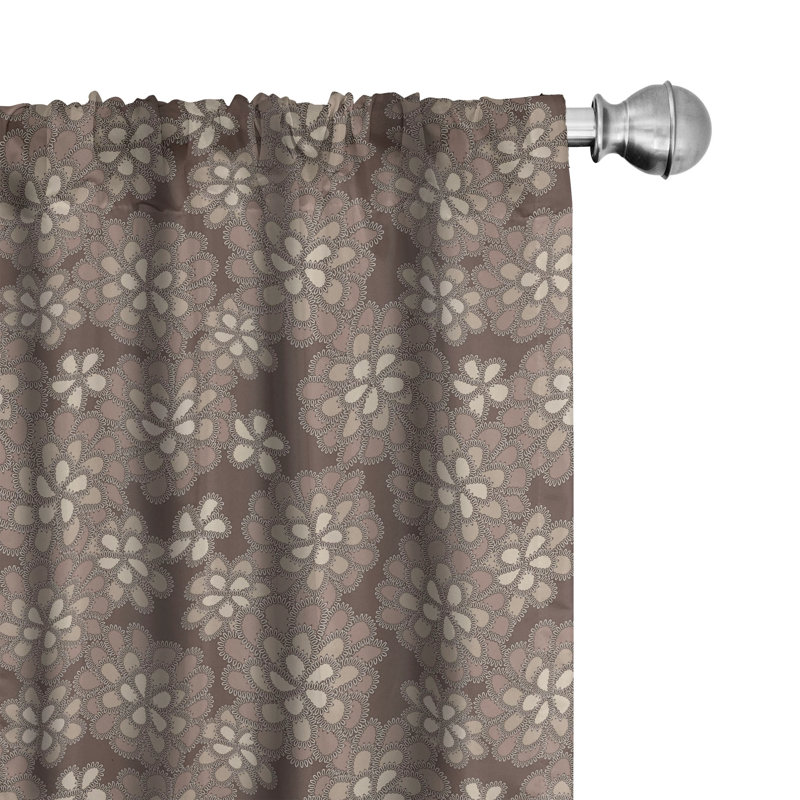 Paire de rideaux semi-transparents avec passe-tringle East Urban Home, 28 po x 63 po