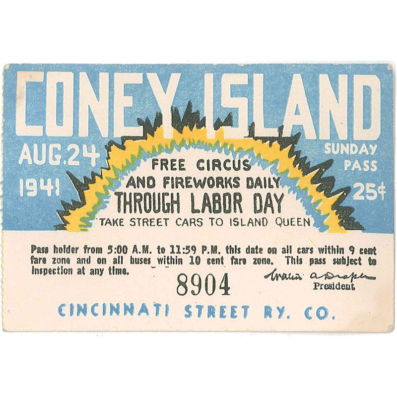 Coney Island Poster - Wrapped Canvas Print, 30cm H x 46cm W x 3.8cm D