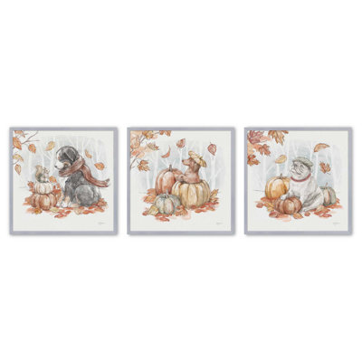Ensemble de 3 reproductions de citrouilles