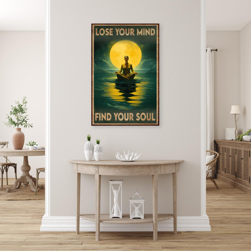 «Lose Your Mind Yoga», impression sur toile, H 36 po x l 24 po x P 1,25 po