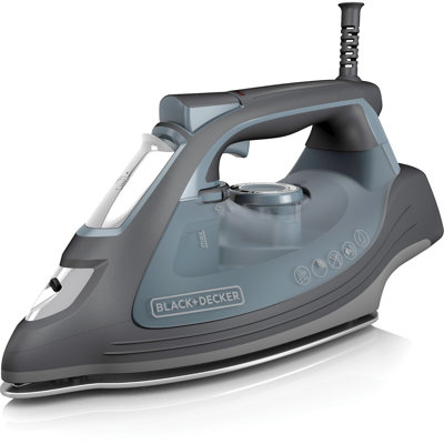 Black + Decker IMPACT Advanced Steam Iron with Maximum Durability and 360 Pivoting Cord, Gray, IR3000