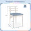 Ensemble de 2 chaises d'appoint de cuisine en tissu avec structure en bois d'hévéa et siège rembourré