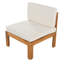 Ensemble de canapé modulaire d'extérieur 5 pièces en bois massif beige