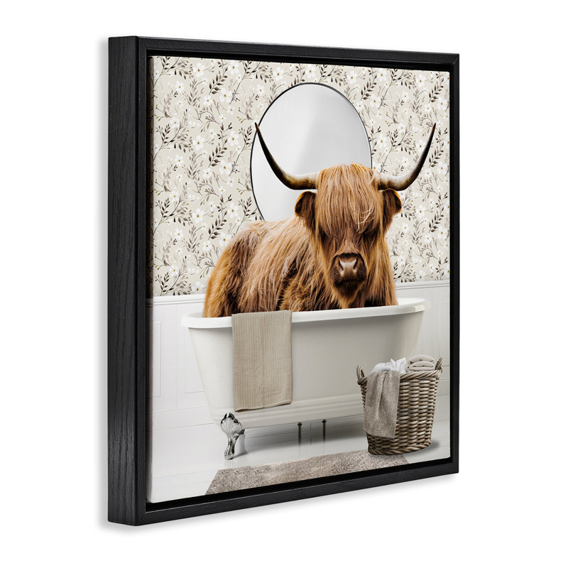 Cadre flottant Cottage Bath, conçu par CAD Designs, Cadre flottant noir de jais, H 18 po x l 18 po