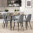 Annesley Glass Top Metal Base Dining Table-886875158