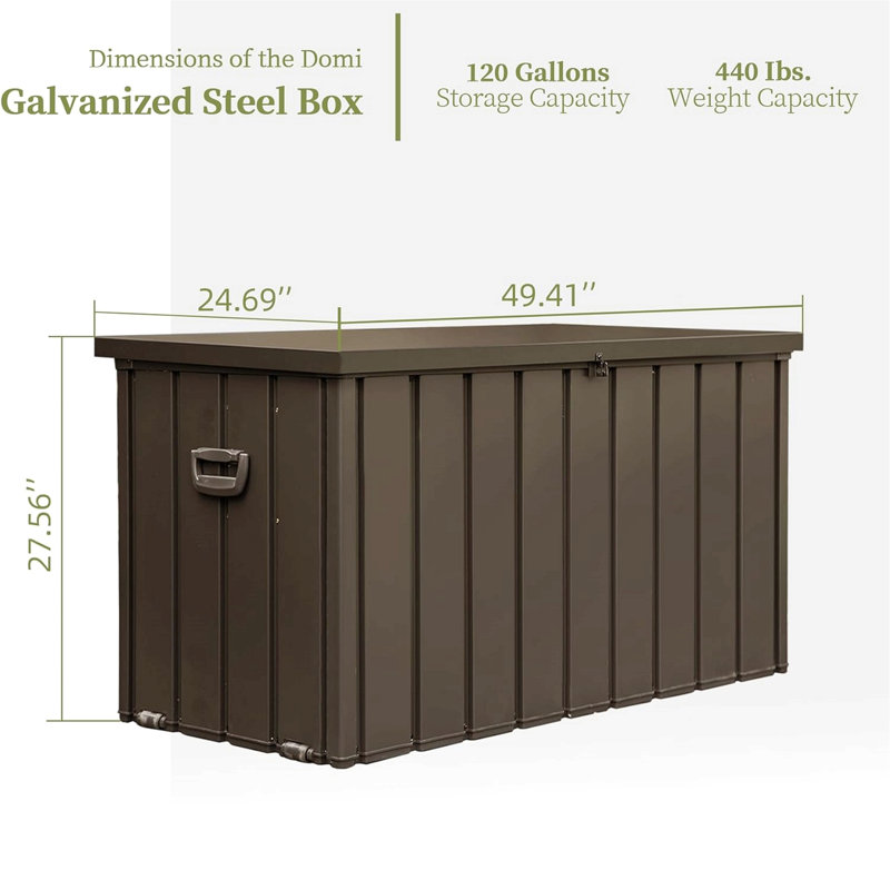 Outdoor Storage Deck Box Waterproof, Large Patio Storage Bin For Outside Cushions, Throw Pillows, Garden Tools, Lockable