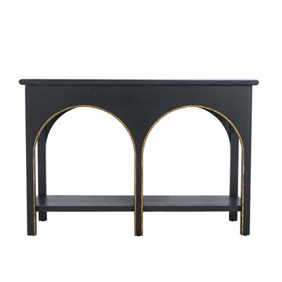Elegant Modern Console Table with Gold Accents