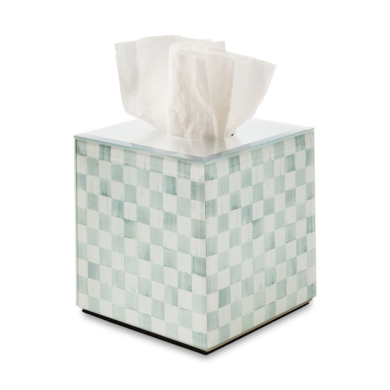 Sterling Check Glass Boutique Tissue Cover