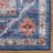 Samira Cullen Machine Washable Floral Border Navy Blue Multi Indoor Area Rug, Transitional Flat Pile for Living Room & Bedroom - Navy Blue, 5x7-96431132